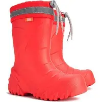 Demar Kinder Gummistiefel Winterstiefel Regenstiefel Kinderstiefel Gefüttert Rote 36/37