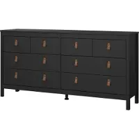 Ebuy24 Madrid Kommode 8 Schubladen schwarz matt.