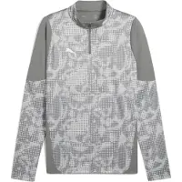 Puma teamCUP Training 1/4 Zip Top, Größe:3XL, Farben:Flat Medium Gray-Silver-Flat Light Gray