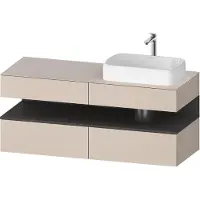 Duravit Waschtischunterschrank Qatego 140x55x60cm, gra m/ta m, Pl, Beck. re