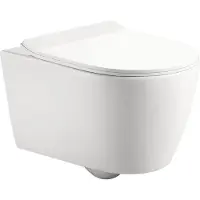 BEITZ & Walz AqvaCeramica WC Wand Tiefspüler spülrandlos 520 x 360 mm - weiß -