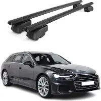 Omtec Dachträger Grundtäger für Audi A6 C8 Avant 2018-2025 75kg Alu Schwarz 2 tlg