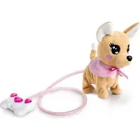 Simba Plüsch Chihuahua Chi Chi Love Loomy, 20 cm, Filoguidée, Inklusive Batterien, Leuchtende Leine, Bewegt sich, bellt und wedelt mit dem Schwanz
