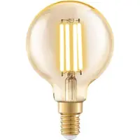Eglo E14 LED Lampe, Amber Vintage Glühbirne Globe, warmweiß. Ø 6 cm