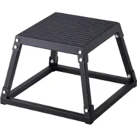 Vevor Plyometrische Sprungbox, 305 mm Plyo-Box, Plyometrische Plattform Plyobox Schwarz, Rutschfeste Fitness-Übungs-Step-Up-Box für Heimtraining, Konditions-Krafttraining, Oberschenkel Trainieren