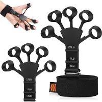 INF Fingertrainer mit 3 verschiedenen Widerständen im 2er-Pack Schwarz M