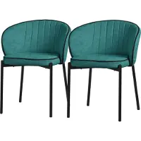 ML-Design Esszimmerstühle 2er Set Petrol Küchenstühle mit Stoffbezug Metallbeinen Wohnzimmerstuhl mit Rückenlehne Polsterstühle für Esszimmer & Küche
