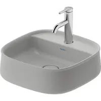 Duravit Zencha Aufsatzbecken 420 mm, ein Hahnloch, 2374426771, Farbe: Grau Seidenmatt