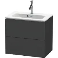 Duravit L-Cube Waschtischunterbau wandhängend, Compact, 2 Schubkästen, 620x550x391mm, LC625604949