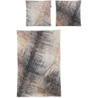 Irisette Flausch-Baumwolle Bettwäsche Zobel grau 8550 155x220 cm + 80x80 cm