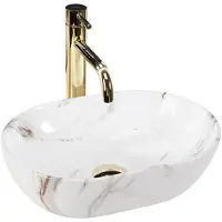 REA Aufsatzwaschbecken Amelia Mini Shiny Aiax Oval White