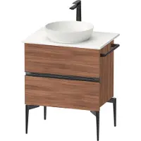Duravit Konsolen-Waschtischunterbau bodenstehend Sivida 64,5x54,8x47,5cm, N N, 2 Schub., Gr. sw