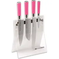 F. Dick Pink Spirit Messerblock 4Knives Messer-Set Santoku Küchenmesser pink
