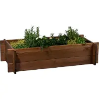 Dobar Steck-Hochbeet Massivholz Gr. M., Dunkelbraun 117x58,5x27,5 cm