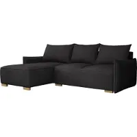 Mirjan 24 Ecksofa Focus L, Eckcouch mit Bettkasten und Schlaffunktion, Holzfüße in der Farbe Natur, Seite universal (Farbe: Soul 20)