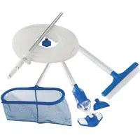 Intex Pool Reinigungsset Vac+, Teleskopstange 1,12 m bis 2,78 m, 7,5 m Schlauch, Ø 38 mm, Sauger, Kescher, Bürste