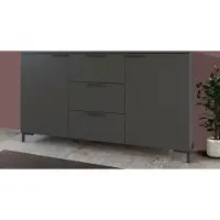 Wójcik Kommode "Altanative" Sideboard 150cm 2-türig kosmos grau weiß