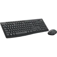 Logitech MK295 Silent, Volle Größe (100%), Kabellos, RF Wireless, Graphit, Maus enthalten