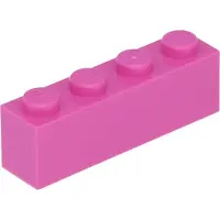 LEGO 100 Stück 3010 Stein Brick 1x4 Part Basic Steine 100 Dunkles Pink