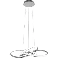 Toolight Pendellampe App816-Cp Modern Node Chrom Led + Fernbedienung 1-Lichtquelle 70 W 60X60X13Cm Einstellbar