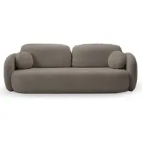 Masseno Sofa AMICO mit Schlaffunktion, Schlafsofa, Wohnzimmersofa, Couch, Soffa, Bettsofa, Bucle-Stoff – Beige ABRIAMO 1