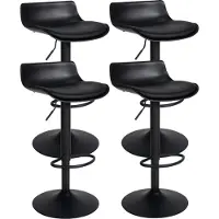 CLP 4er Set Barhocker Aveiro Kunstleder, Farbe:schwarz