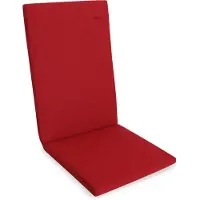 Kettler Herlag Sunny Hochlehner-Auflage 123x50x4 cm – wetterfest, wasserfest & UV-beständig – waschbarer Bezug mit Reißverschluss – Rot