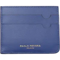 Paolo Pecora 9655AI portacarte di credito uomo man leather card holder bluette
