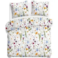 Darymex Bettwäsche, Baumwollsatin-Bettwäsche, hohe Qualität 200x220 satynlove 1554-1 Wildblumen