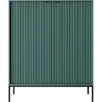 Masseno Kommode STELLARE 104 cm Highboard mit 2 Türen für Wohnzimmer Schlafzimmer Modern 104x39x125 cm Hellgrün / Hellgrün