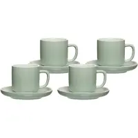Ritzenhoff & Breker JASPER Espressotasse mit Untertasse 100 ml 4er Set mint