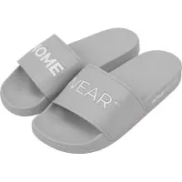 HOME DELUXE HOME WEAR PVC Pantoletten SUN Uni - Hellgrau|Badeschuhe,Badeschlappen ,Hausschuhe,Badelatschen,Schlappen
