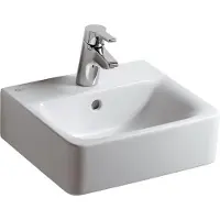 Ideal standard Connect Handwaschbecken, 1 Hahnloch, 400x360x160mm, E7137MA, Farbe: Weiß mit Ideal Plus