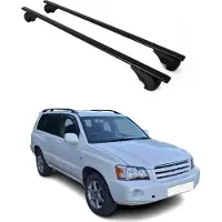 Omtec Dachträger Gepäckträger für Toyota Kluger 1998-2013 Grundträger Metall Schwarz