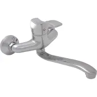 Kuchinox Argo Chrom-Wand-Küchenarmatur mit beweglichem Auslauf