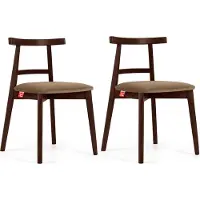 Konsimo Esstischstühle 2 St "LILIO", Beige, Buchenholz, Vintage, 47x76,5x45cm