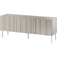 Mirjan 24 TV-Lowboard Isla 150 3D, TV-Schrank mit drei Drehtüren, Wohnzimmer Kollektion (Farbe: Beige)