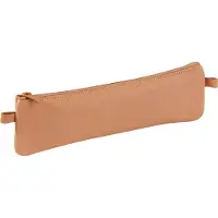 Clairefontaine 6x Schlampermäppchen flach aus Leder Naturton 22x6cm Natur 8301C