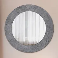 Wallfluent Spiegel - Mirror zum Wandspiegel Schlafzimmer – Schminkspiegel- Beton Textur- Ø50cm