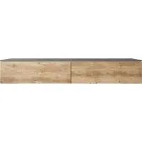Mirjan 24 TV-Lowboard Detroit D180, Stilvoll TV-Tisch, 2 Türen, Modern Wohnzimmer (Matera / Kastanien Breslau, ohne Beleuchtung)