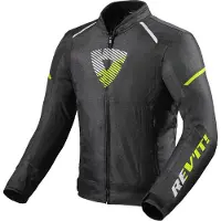 REV'IT! Revit Sprint H20 Motorrad Textiljacke, schwarz/neon-gelb, S