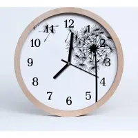 Tulup Holzuhr 20fi cm wanduhr - Löwenzahn Blumen