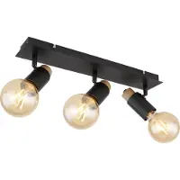 Globo Lighting Strahler Metall schwarz matt, 3x E27