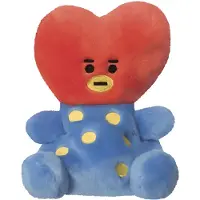 Aurora , 61506, BT21 TATA Palm Pal, 13cm, Eco-Friendly Plüschtier, Rot & Blau