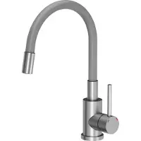 Quadron Küchenarmatur mit ausziehbarem Schlauch Quadron Maggie 3323503GR, grau