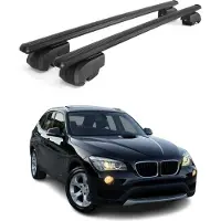 Omtec Dachträger Gepäckträger für BMW X1 E84 2009-2014 ABE Aluminium Schwarz 2x