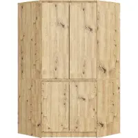 Akord Kleiderschrank Artisan Eiche 100 cm 4 Türen 6 Regalböden B100xH180xT50 cm