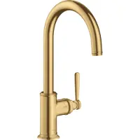 Hansgrohe AXOR Montreux Einhebel-Küchenmischer 260 DN 15 mit Schwenkauslauf, 16580250, Farbe: Brushed Gold Optic