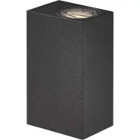 Nordlux Up & Downlighter Asbol schwarz eckig