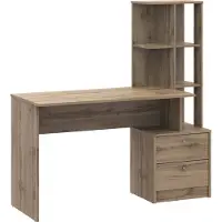 Nabbi Schreibtisch mit Regal Talent T7 P – Tahoe-Eiche